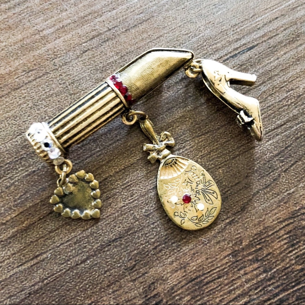 Vintage Hidden Heart Brooch